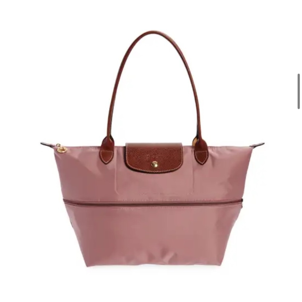 Longchamp Le Pilage Expandable Recycled Nylon Tote Antique Pink